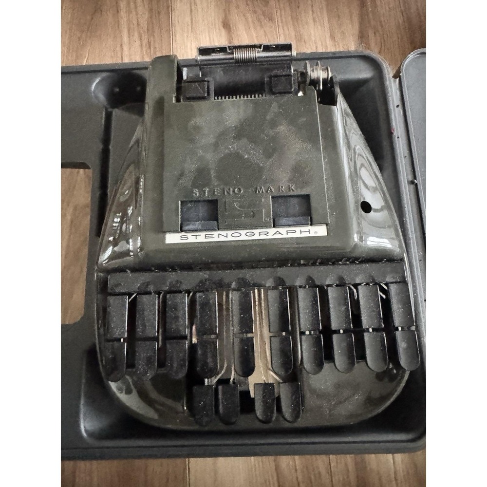 Vintage Stenograph Reporter Model Court Recorder Shorthand Machine USA FOR PARTS